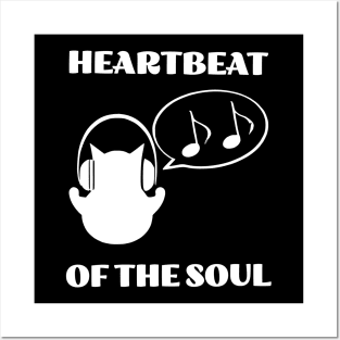 Heatbeat of the Soul Music and Cat Lover Posters and Art